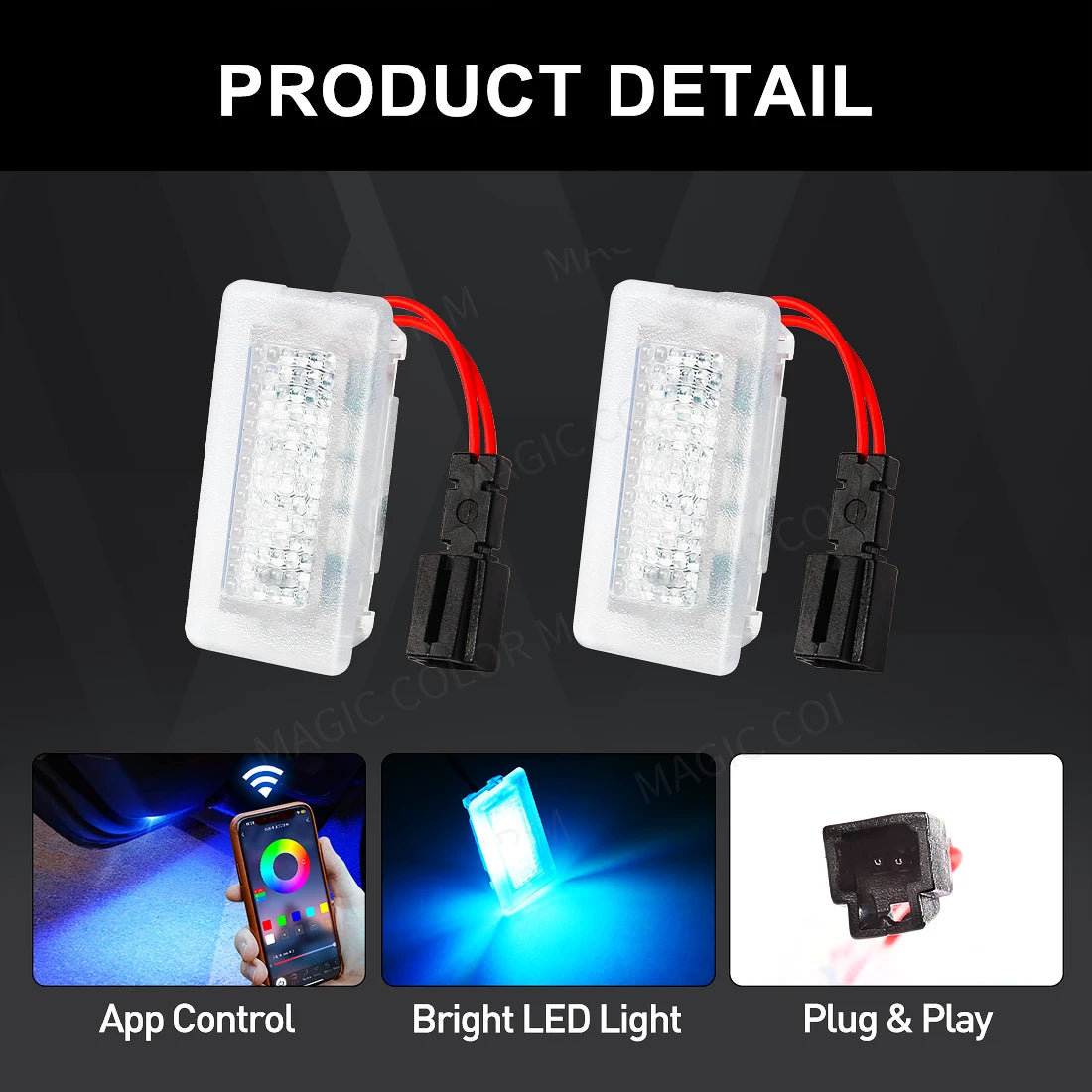 RGB APP Footwell Lights For Tesla Model 3 Y S X LED Atmosphere Interior Floor Door Puddle Trunk Decorative Lamps Car Accessories
