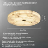 Spanish Alabaster & Marble Ceiling Lamp - All-Copper Round Luxury Light