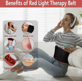 NEW 120 LEDs Red Light Belt 660nm&850nm Infrared Light Therapy Pad for Body Fatigue Deep Therapy for Back Knee Hands Feet Relief
