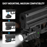 PL09 1600-Lumen Rechargeable Tactical Flashlight - Quick-Release Picatinny Rail Mount