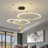 2025 New Pendant Light Lusters For Living Room Chandelier Modern Creative Circle Ring Bedroom Lamps Restaurant Ceiling Luminaire