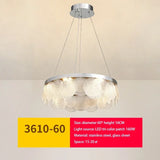 Modern LED Ceiling Lamp Metal Art Glass Chandelier Hanging Lamp Living Room Kitchen Indoor Decoration Ceiling Lustre Fixture
