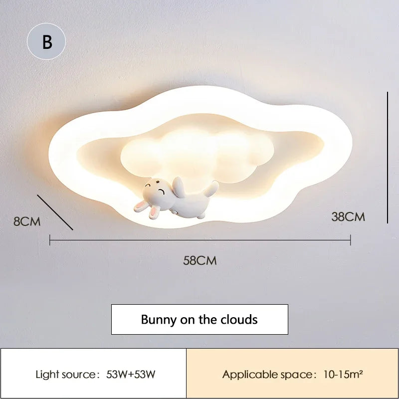 Modern Cream Style Nursery Decor Boy Girl Bedroom Ceiling Lamps Cloud Light LED Children's Room Baby Room Ceiling Lights