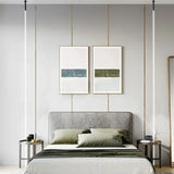 Modern Linear LED Wall Sconce (Black/White) - Minimalist Skyline Strip Lamp for Living Room, Bedroom & Bathroom Vanity