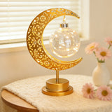 Eid Mubarak Moon LED Desk Lamp, Dimmable Warm Night Light for Bedroom, Ramadan, Gift, Decor