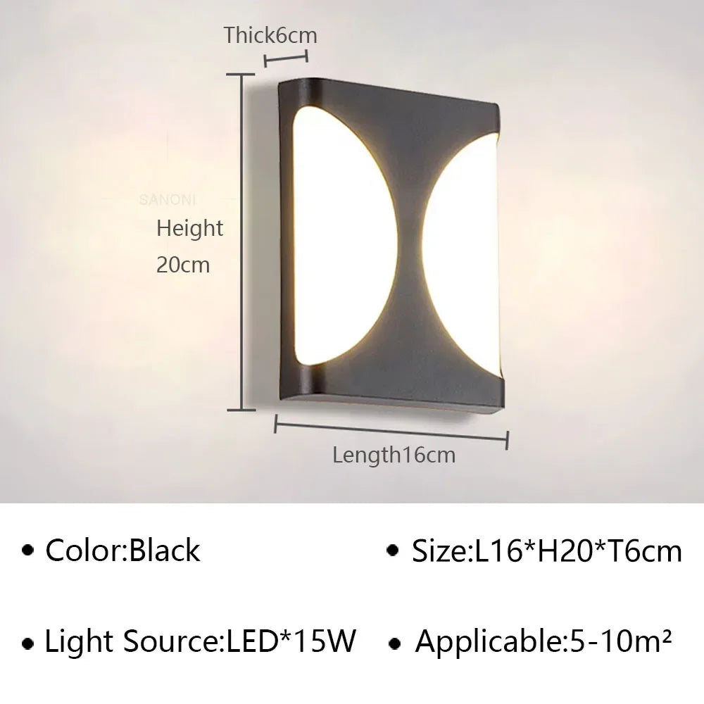 Modern Outdoor LED Wall Lamp Waterproof IP65 For Garden Aisle Balcony Entryway Wall Sconce Home Decoratioan Light Fixture Luster