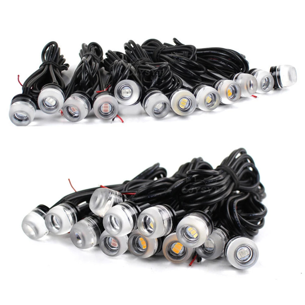 2X 9W 12V SMD LED Chip License Plate Light Bolt Screw Turn Signal Tail Light 5630 LED Number Plate Light Motorcycle Auto Car