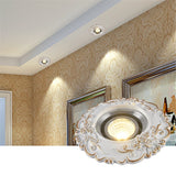 Recessed Led European Resin Lace Spotlights For Ceiling Interior Cob Home Decor 5W 7W 110V 220V Living Room Ivory Cow eye Lamp