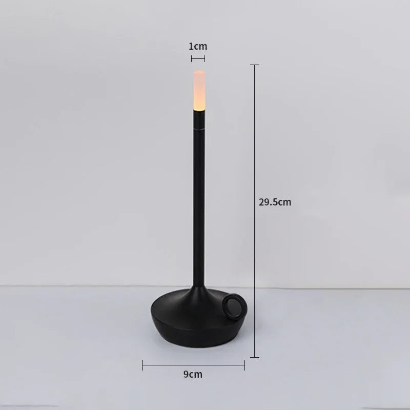 LED Candle Charging Restaurant Bar Lamp Desktop Decoration Atmosphere Touch Night Light Led Desk Lamps Candlelight Table Lamp