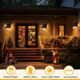 Retro Solar Outdoor Light Fixture (1/2-Pack) - IP65 Waterproof LED Lamp with Light Sensor for Garden, Camping & Porch Decor
