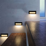 IP65 Outdoor Wall Sconce Lamp Waterproof LED Step Light Outdoor Recessed Stair Light Garden corridor LED Footlight