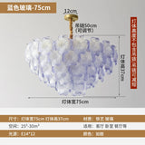 French Luxury Crystal Living Room Pendant Light Internet Famous Creative Shell Light Romantic Clover Pendant Light
