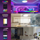 Tuya Ultra-Thin 0.98 Inch Smart LED Ceiling Light - 36W/28W RGB Dimmable Alexa Lamp