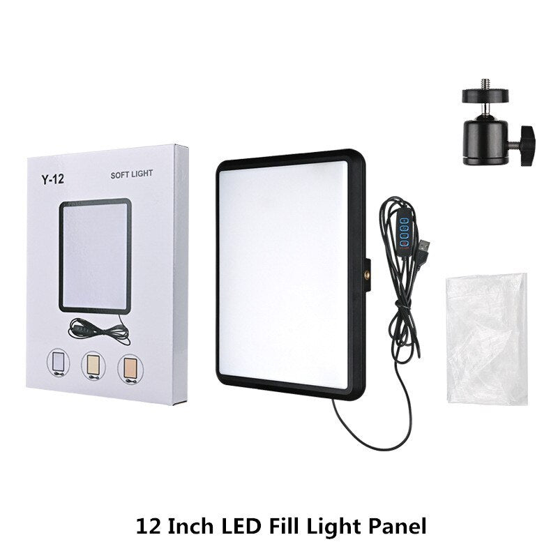 LED Fill Lamp Video Light Panel 2800-7000K Photography Lighting Live Stream Photo Studio Light Kit For Live Stream Tiktok
