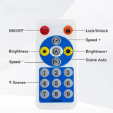SP608E 8-Channel Music LED Controller (DC5V–24V) - Built-in Mic & Bluetooth App Remote for WS2811, WS2812B & WS2815