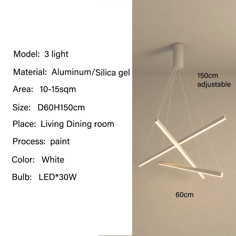 Modern Led Chandeliers Living Dining Room Kitchen Lighting Decor Lustre Pendant Lamp Indoor Duplex Hall Hanging Lights Fixture