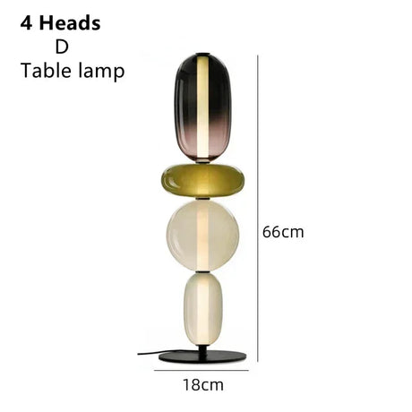 Italian Creative Colored Glass Designer LED Floor Light Living Room Bedroom Study Table Lamp Indoor Lighting Decors Candy Lights