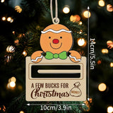 Money Storage Christmas Tree Hanging Ornament Clear Piggy Bank Christmas Decoration 2026 Cash Slot Hanging Pendant Navidad Decor