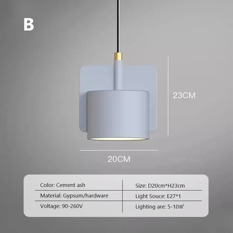 Retro Wabi-sabi Cement Gypsum Pendant Lights LED E27 Modern Light Fixtures Bedroom Kitchen Dining Room Bar Cafe's Restaurant