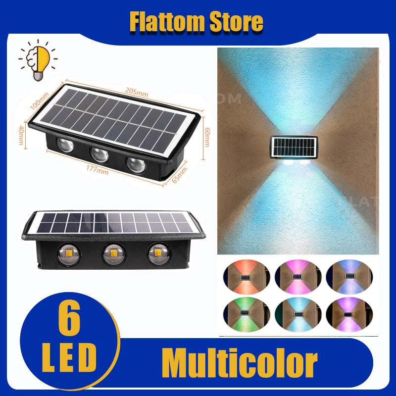 2023 NEW Strong Brightness Solar LED Outdoor Wall Lamps Waterproof Garden Decors Lamp Balcony Courtyard Outdoor Solar Wall Light