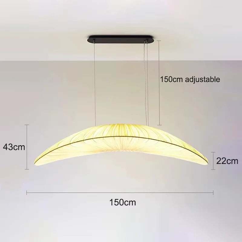 Art Sailboat Chandelier Designer Marine Cloth Pendant Lamp for Living Room Dining Room Kitchen Large Fabric Hanging Lights E27