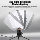 3000K-6000 LED Photography Video Light Panel Lighting Photo Studio Lamp Kit With Tripod Stand RGB Filters For Shoot Live