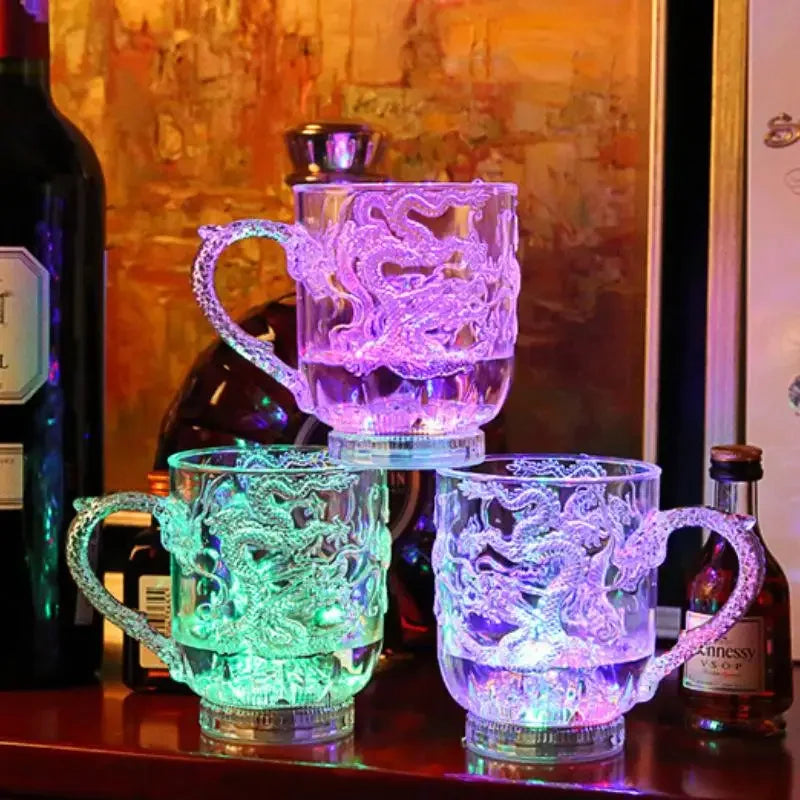 LED Flash Magic Color-Changing Dragon Cup - Light-Up Party Bar Mug