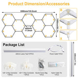 1/3/5/8/14 Hole Hexagonal LED Ceiling Garage Light 6500K Cold Light for Garages and 4S Workshops