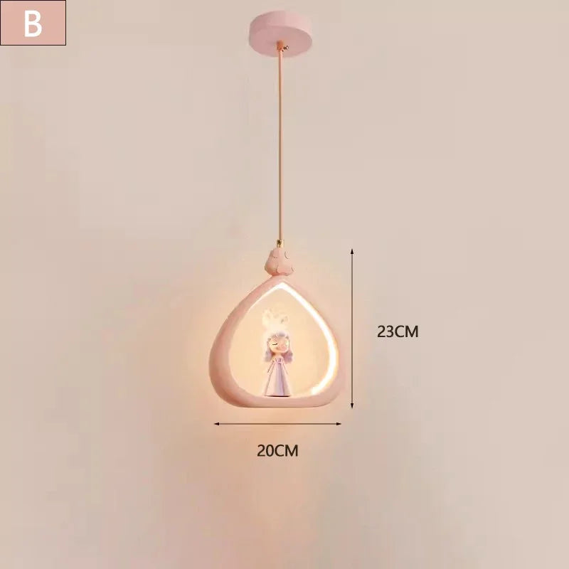 Princess Room Chandelier - Cute Cream Style LED Light for Girls Bedroom