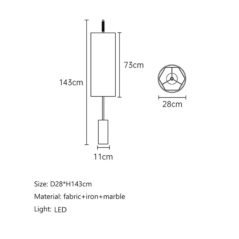 Japanese Style Minimalist Tatami Fabric Led Floor Lamp Nordic Study Living Room Home Decor Standing Light Bedroom Bedside Lamp