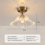 Retro LED Glass Ceiling Lights Nordic Brass Flower Aisle Decors Fixtures Living Room Corridor Balcony lamp Home Lighting Lusters'
