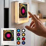 Smart Magnetic Music Vinyl Record Player Fridge Light - Touch-to-Play Album Magnet & LED Night Light Decor Lamp