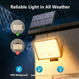 400 LED Solar Outdoor Motion Sensor Security Lights - Waterproof 3-Mode Solar Powered Wall Lamp for Garden & Yard