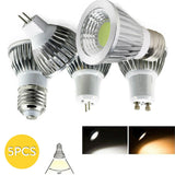5pcs Dimmable LED spot light GU10 GU5.3 MR16 3000k/4000k/6000k Suitable for Home Office Lighting Replacement 50W Halogen Lamp