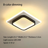 Modern 3 Color Temperature LED Ceiling Lamp Baked Enamel Many Styles Hallway Lamps Balcony Lights Bedroom Living Room 90V-260V