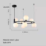 Nordic Designer Led Ceiling Chandelier Glass Lampshade G9 for Living Room Center Table Bedroom Pendant Lights Home Decors Fixture