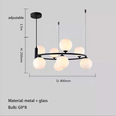 Nordic Designer Led Ceiling Chandelier Glass Lampshade G9 for Living Room Center Table Bedroom Pendant Lights Home Decors Fixture
