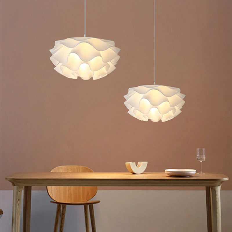 Romantic Flowers Pendant Lamp For Bedroom Nordic Creamy Wind Chandelier Living Dining Room Modern Ceiling Lights Home Decoration