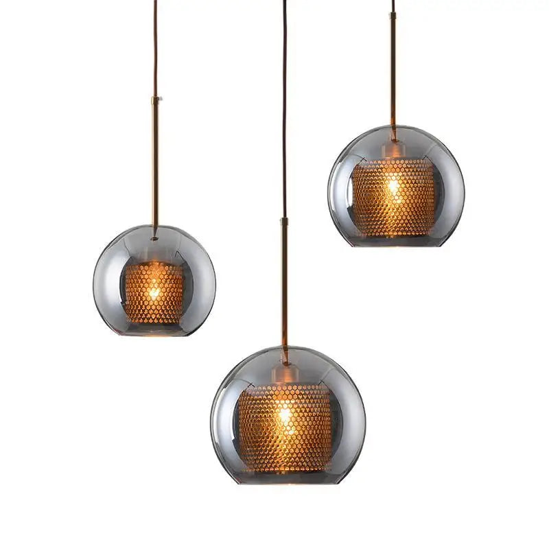 Loft Modern Pendant Light Glass Ball Hanging Lamp Kitchen  Fixture Dining Hanglamp Living Room Ceiling Lamps LED s