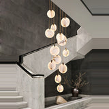 New Chinese LED Marble Gold Home Deco Designer Chandelier Lighting 2026 New Trend Lustre Hanging Lamps For Living Room