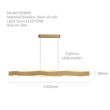 2025 Modern Luxury LED Pendent Lamp For Living Room Bedroom Dining Room Kitchen Hanging Light Round Ring Art Chandelier Lighting