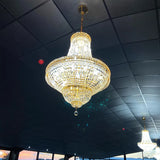 French Empire Gold Crystal Chandelier For Living Room Small Hanging Lamp For Dining Room Kitchen Island Hanging Light Fixture