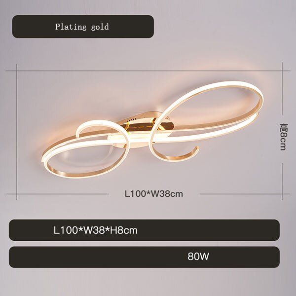 Gold/Chrome Plated Modern led Ceiling Chandelier for Living Dining Room Bedroom Study Apartment Hanging Ceiling Lamp Fixtures