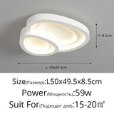 2025 New Modern Simple LED Chandelier For Living Room Bedroom Dining Room Kitchen Ceiling Lamp White Remote Control Lustre Light