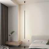 Suspension Slim Line LED Floor Light Hanging Pendant Lamp Living Room Bedroom Modern Minimalist Home Lighting Fixture