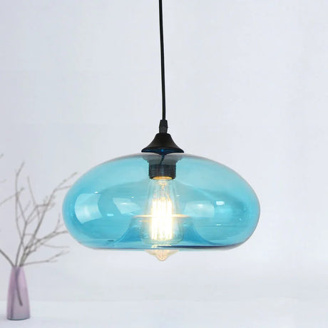 Simple Modern Colorful Hanging Lamp Loft E27 Pendant Lamp Nordic Kitchen Restaurant Living Room Bedside Glass Lightings