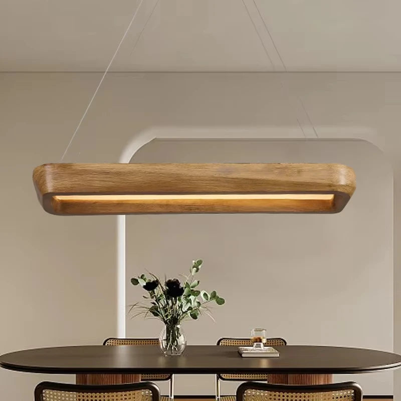 Minimalist Wabi Sabi Dining Room Rectangle Pendant Lights Coffee House Bar Bedroom Lamp Nordic New Style Dining Table Chandelier