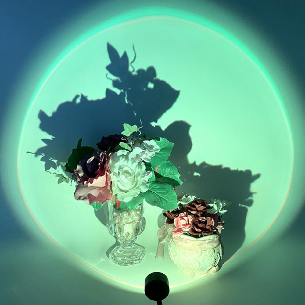 Sunset Lamp LED USB Rainbow Neon Night Light Projector Photography Wall Atmosphere Light For Bedroom Home Room Decors Gift