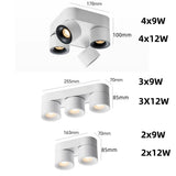 Folding Surface Mount LED Spotlight - No-Drill Anti-Glare Ceiling Downlight