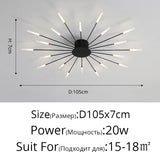2025 New fireworks led Chandelier For Living Room Bedroom Home chandelier Modern Led Ceiling Chandelier Lamp Lighting chandelier